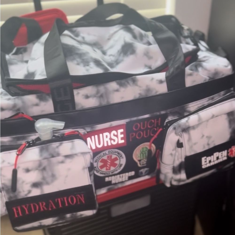 Marble Print Nurse WOLFpak Duffle Bag and Backpack